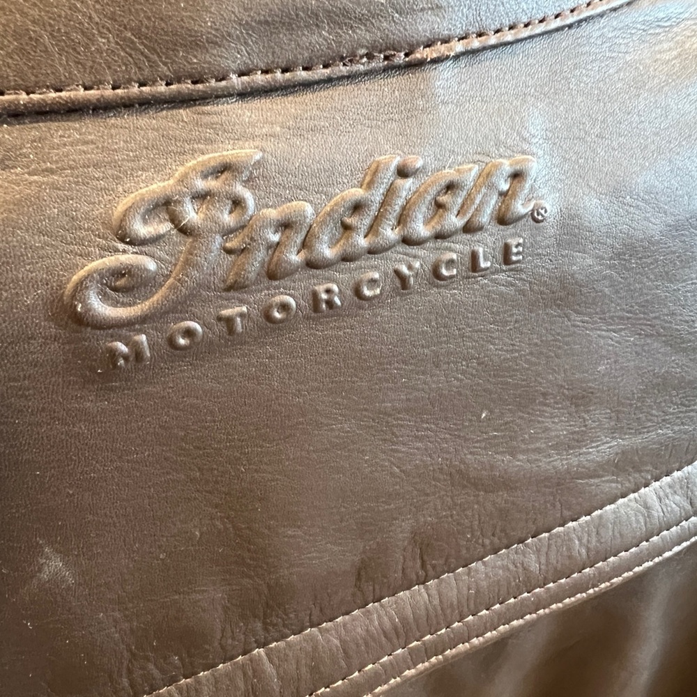 Brown Leather Indian Mororcycle Jacket
